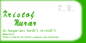 kristof murar business card